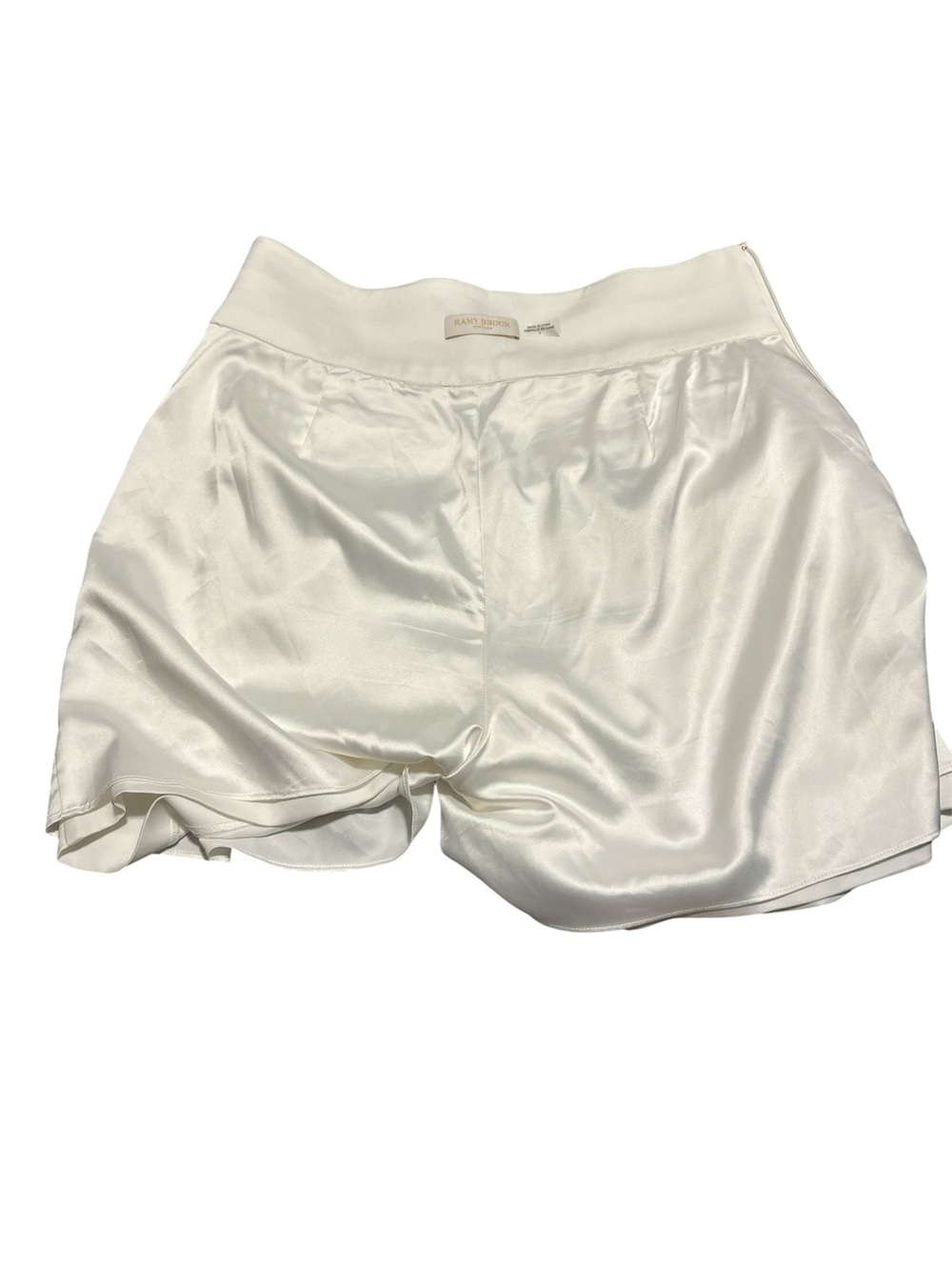 Ramy Brook Joss Pleated Shorts Ivory Size 4 - Picture 10 of 10